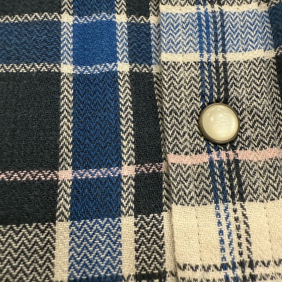 Levi's Men's Medium Classic Western Red Tag Blue Plaid Cowboy Shirt Pearl Snaps - Picture 8 of 9